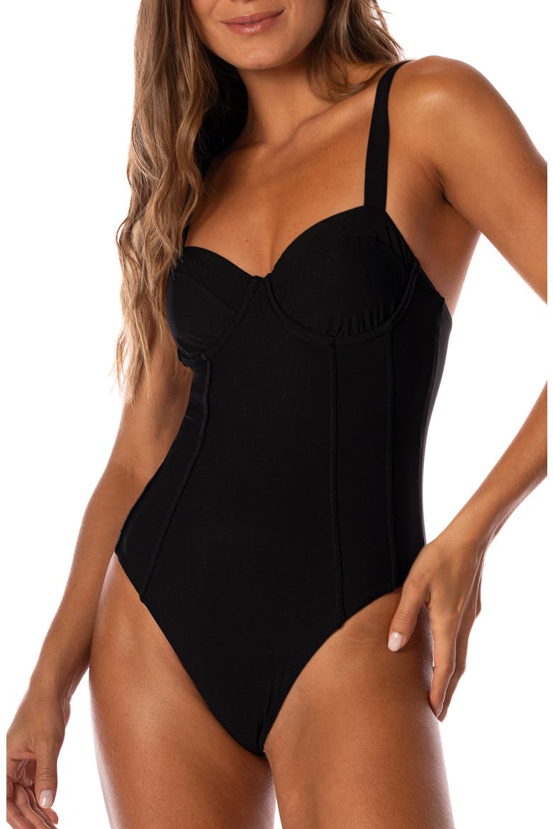 Midnight Black One-Piece Swimsuit, Alternate, color, BLACK