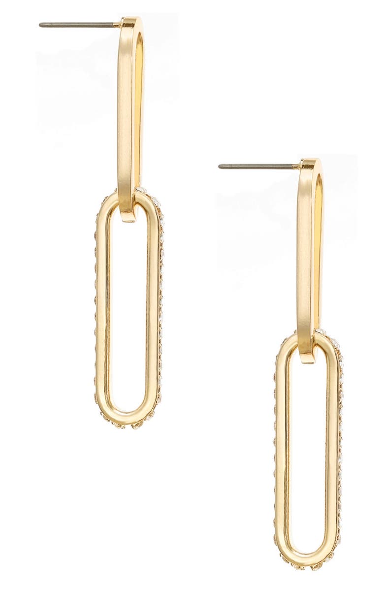 Ettika Link Drop Earrings, Main, color, Gold