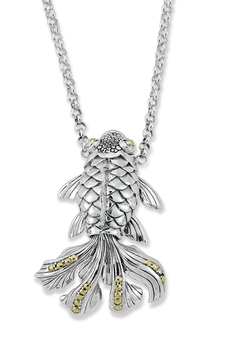 SAMUEL B. Koi Fish Pendant Necklace, Main, color, Silver And Gold