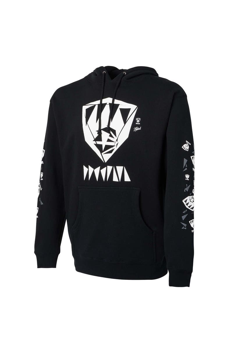 NBA X Naturel Men's NBA x Naturel Black Brooklyn Nets No Caller ID Pullover Hoodie, Alternate, color, Black