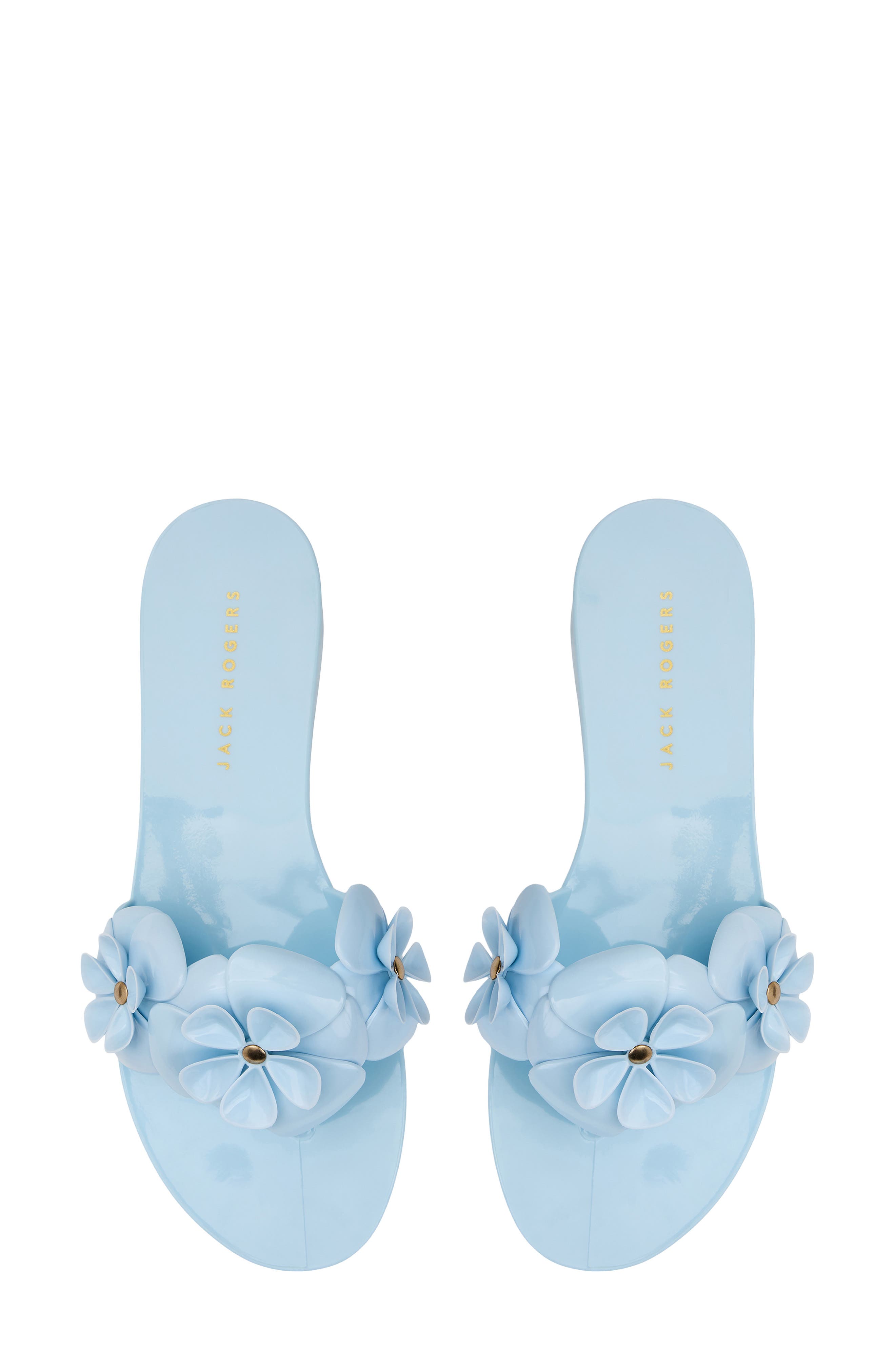 Amelia Flower Jelly Sandal, Alternate, color, BABY BLUE