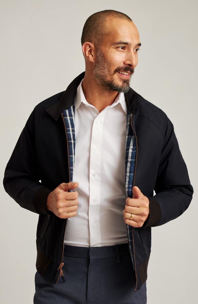 Bonobos Harrington Quilted Jacket, Alternate, color, Jet Black