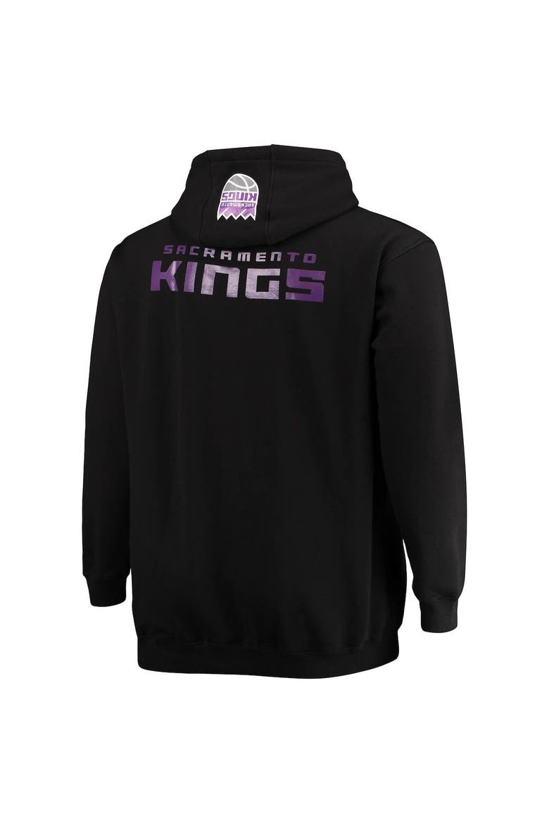 Men's Fanatics Branded De'Aaron Fox Black Sacramento Kings Big & Tall Player Name & Number Full-Zip Hoodie Jacket, Alternate, color, Black