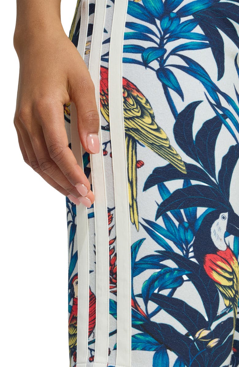 adidas x FARM Rio Bike Shorts, Alternate, color, Talc/ Gold/ Cream White