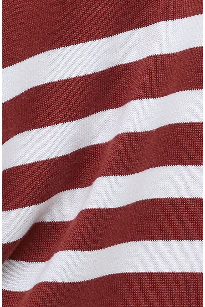 Stripe Cotton Blend Sweater, Alternate, color, BURNT HENNA STRIPE