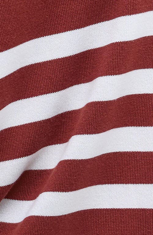 Barbour Stripe Cotton Blend Sweater In Red