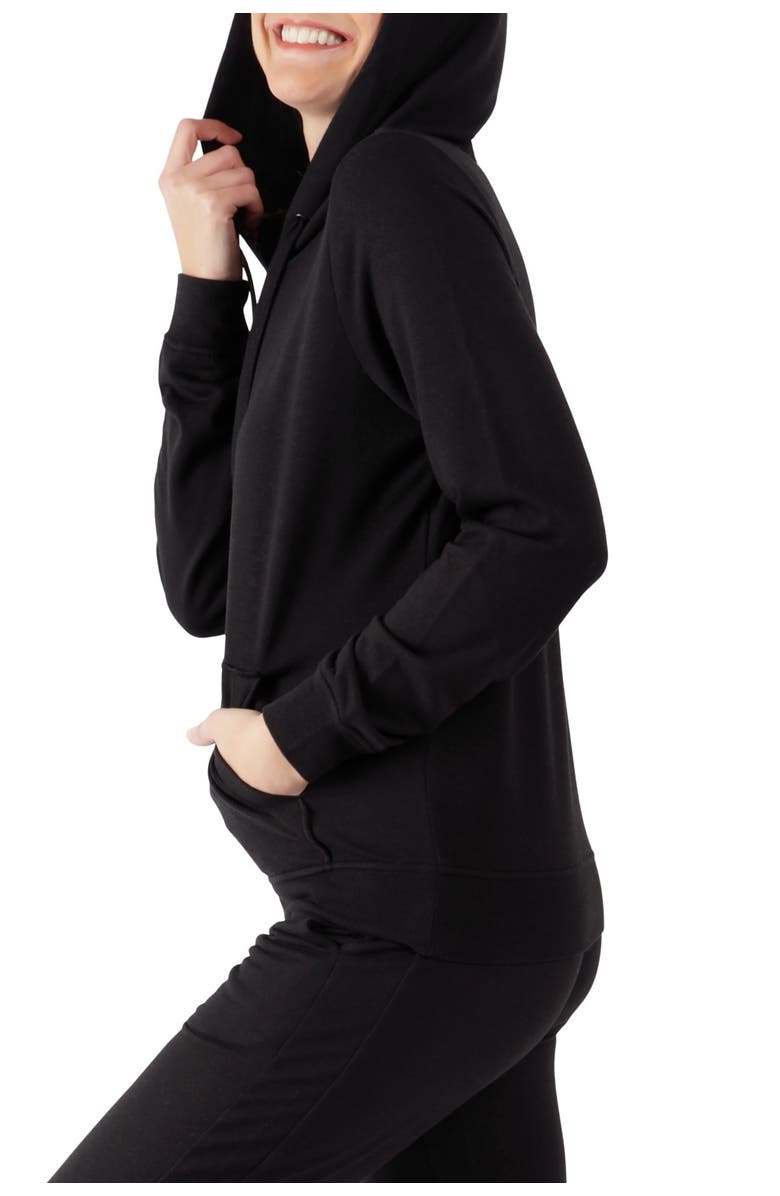 90 DEGREE BY REFLEX Terry Brushed Pullover Hoodie, Alternate, color,