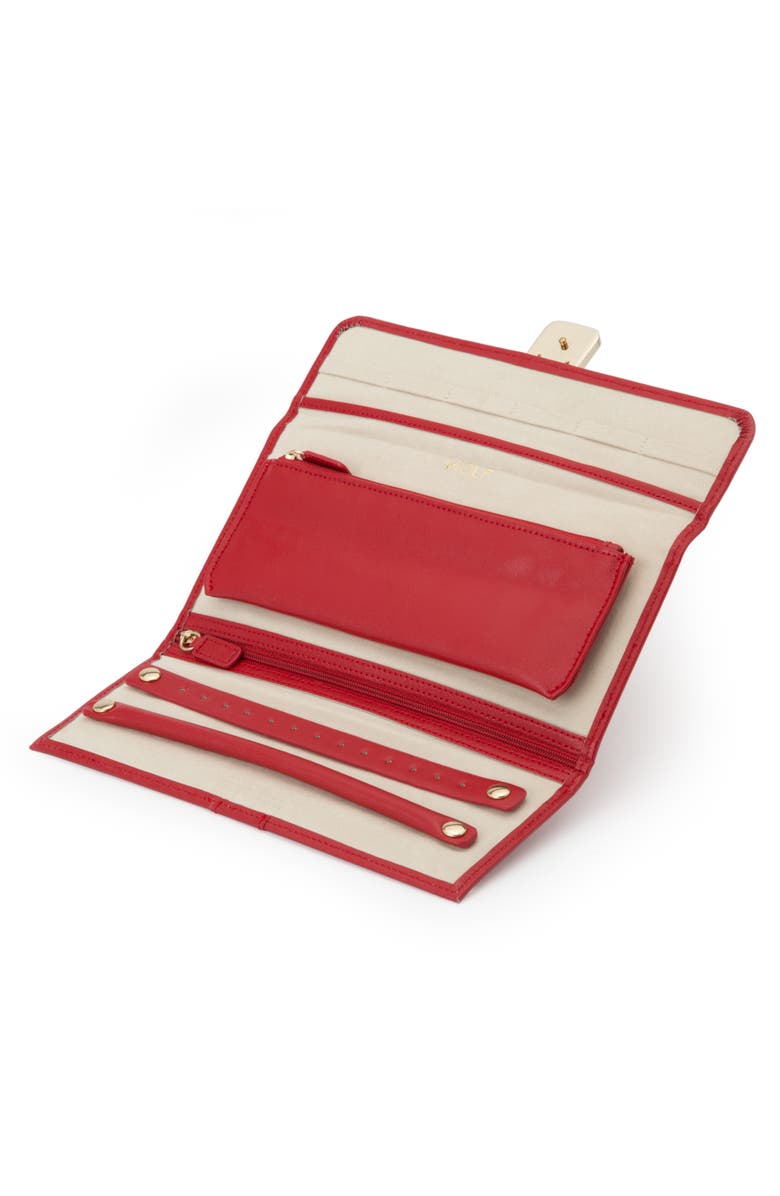 WOLF Palermo Jewelry Roll, Alternate, color, Red