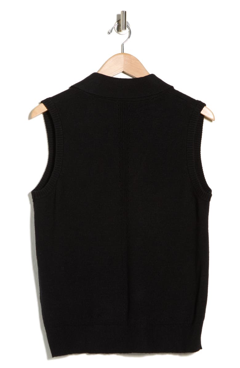 DKNY Sleeveless Sweater, Alternate, color, Black