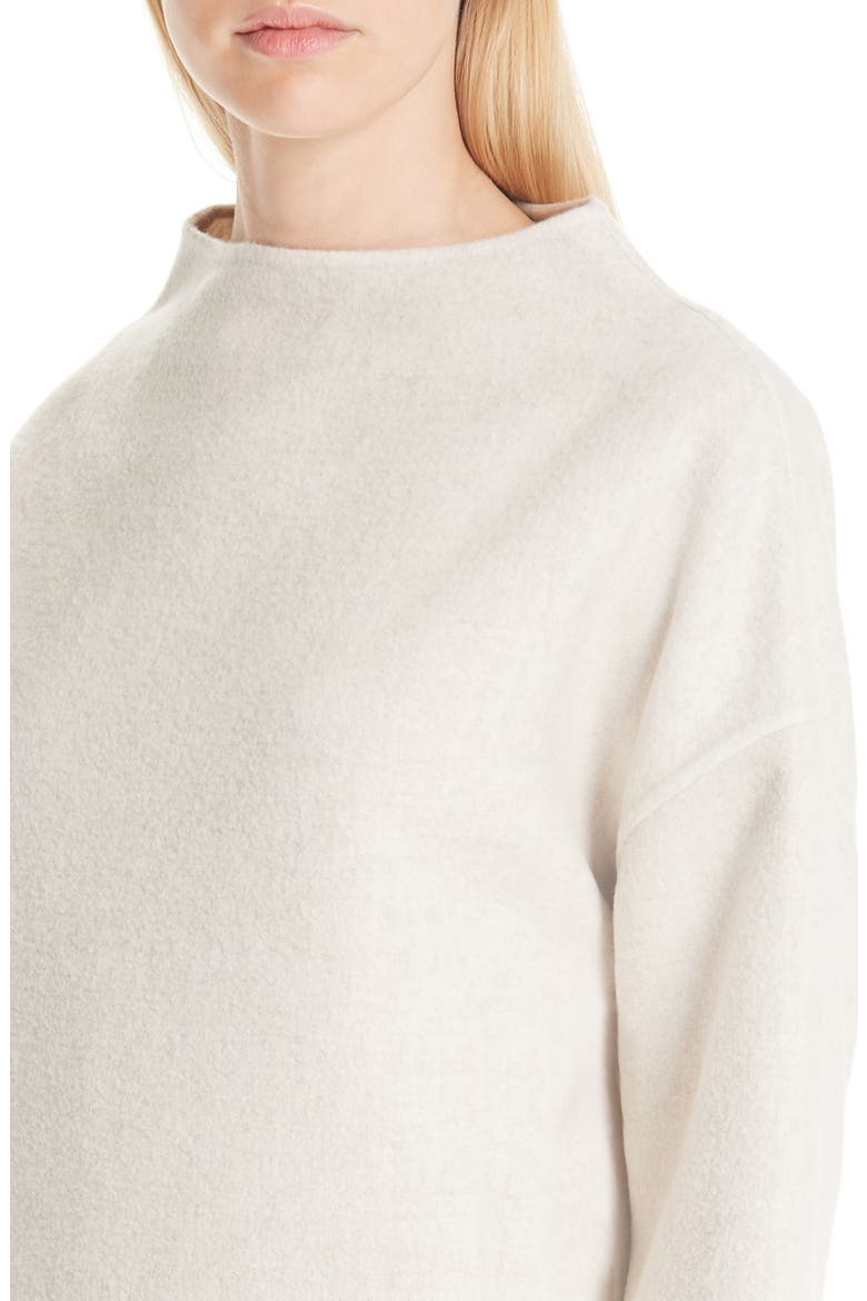Funnel Neck Double Face Cashmere Sweater Dress, Alternate, color, BEIGE MELANGE