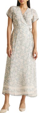 Reistor Maxi Floral Wrap Dress