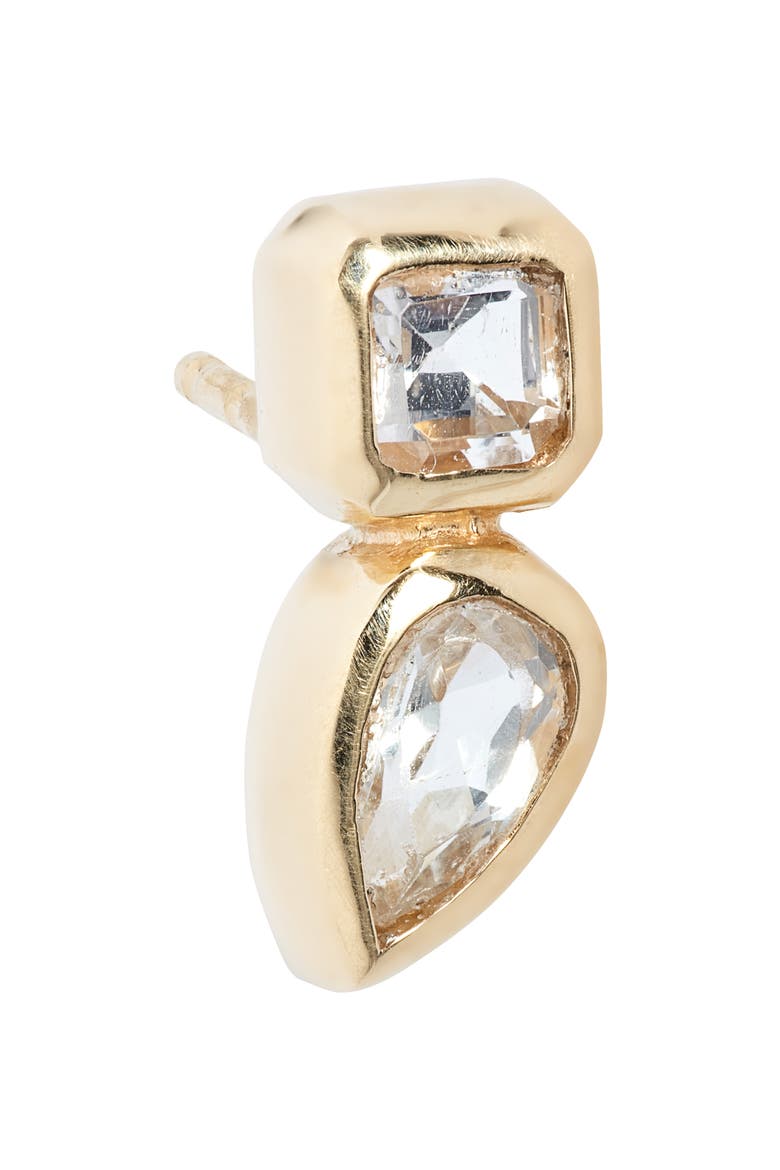 Cleo Jaeda Topaz Stud Earrings, Alternate, color, YELLOW GOLD