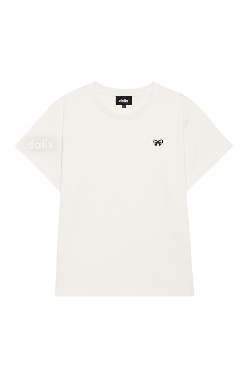 Dalix Womens Bow Lightweight High Waisted Tee In White