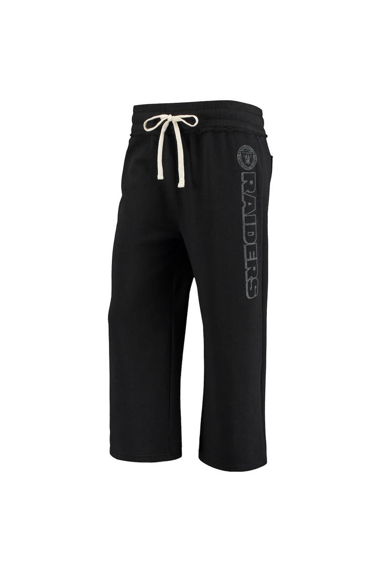 Women's Junk Food Black Las Vegas Raiders Cropped Pants, Alternate, color, Black