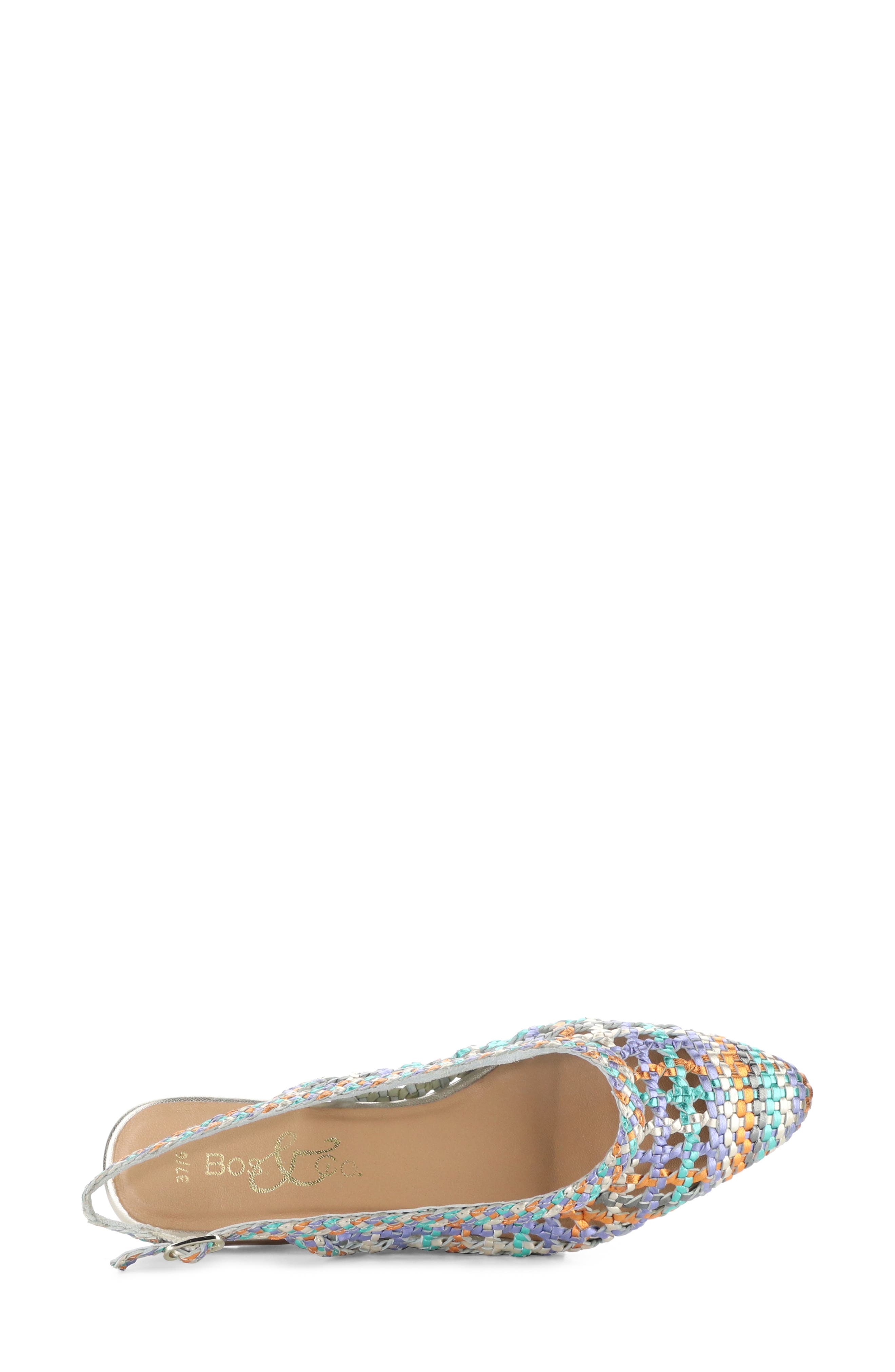 Willow Slingback Cap Toe Flat, Alternate, color, SILVER MULTI