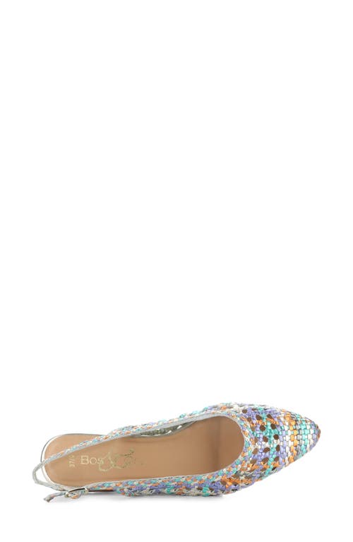 Bos. & Co. Willow Slingback Cap Toe Flat In Multi