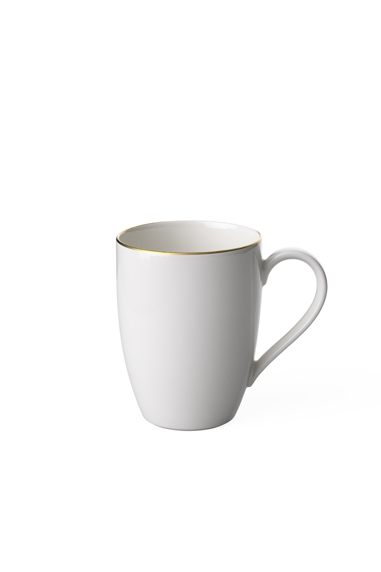 Anmut Gold Mug, Main, color, white