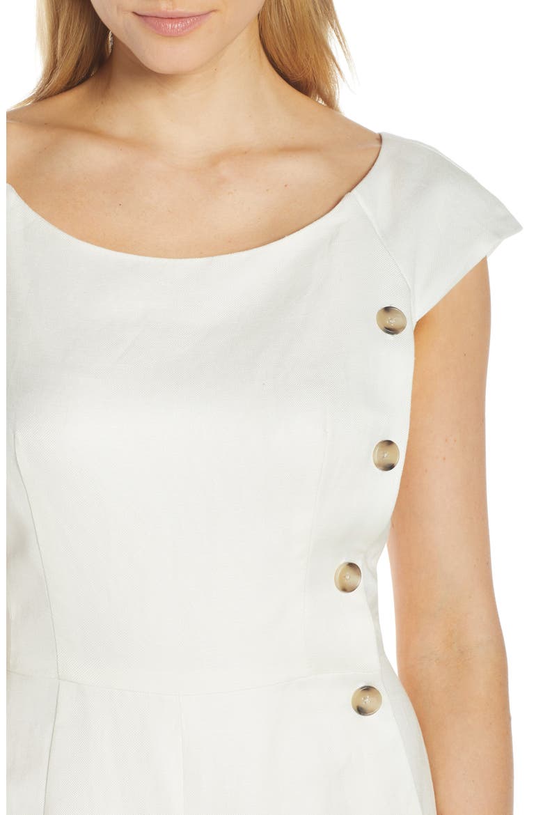 Jordan Wide Leg Linen Blend Jumpsuit, Alternate, color, IVORY