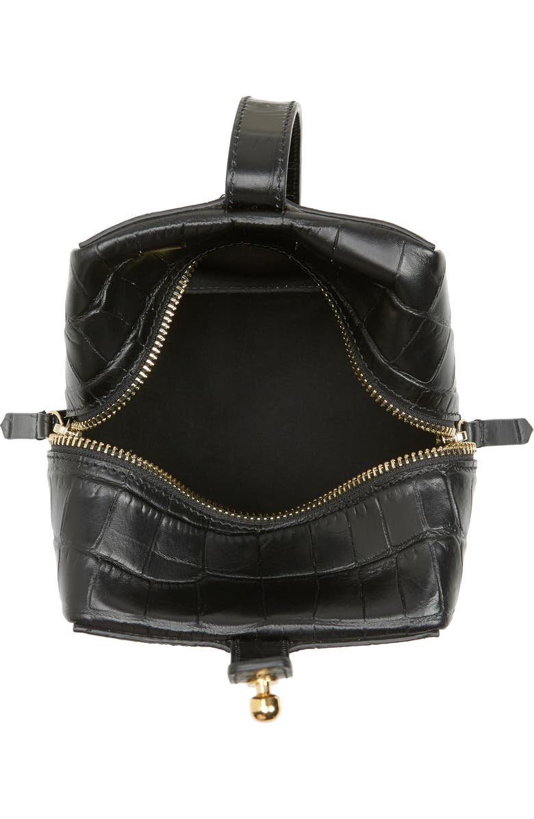 FRAME Les Second Cube Croc Embossed Leather Satchel, Alternate, color,