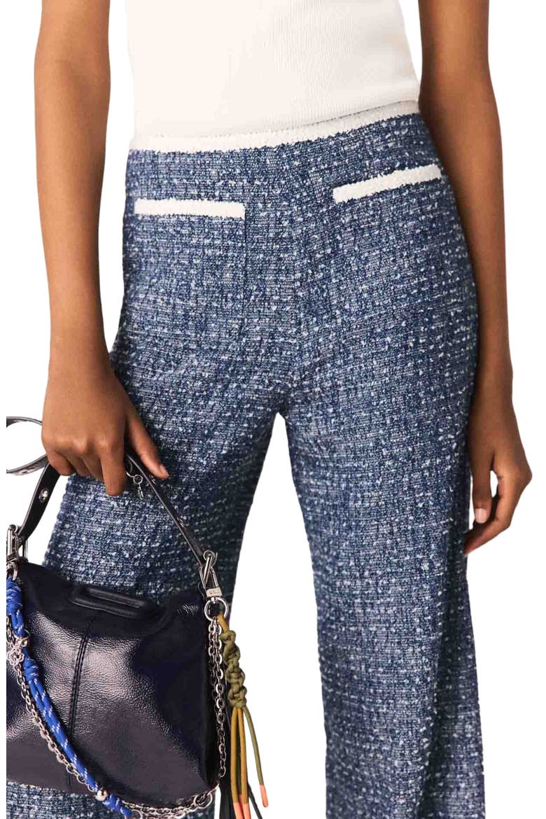 Tweed trousers, Alternate, color, Navy