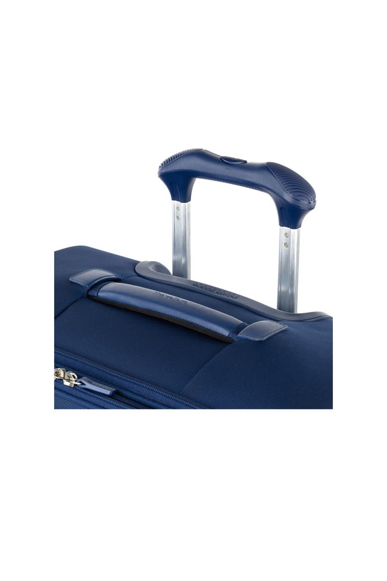Versapack + Lightweight Softside Expandable 25" Medium Checked Spinner Luggage, Alternate, color, Estate Blue