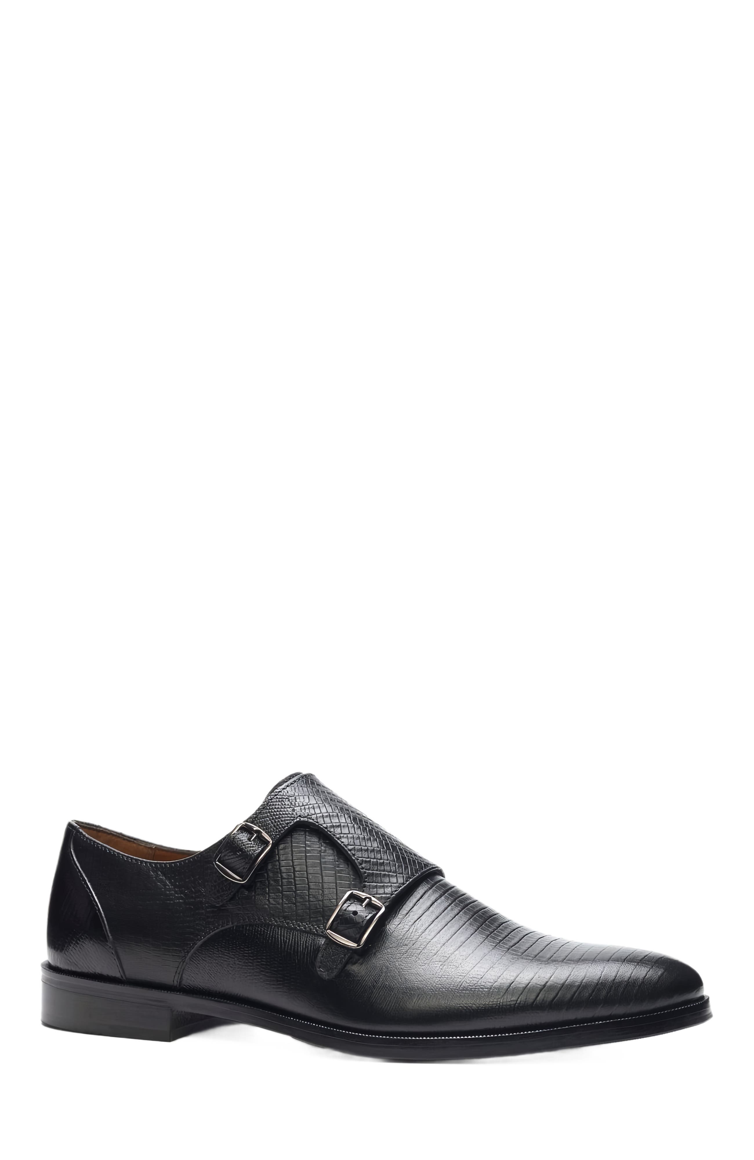 CARLOS SANTANA Jack Double Monk Strap, Main, color, Black