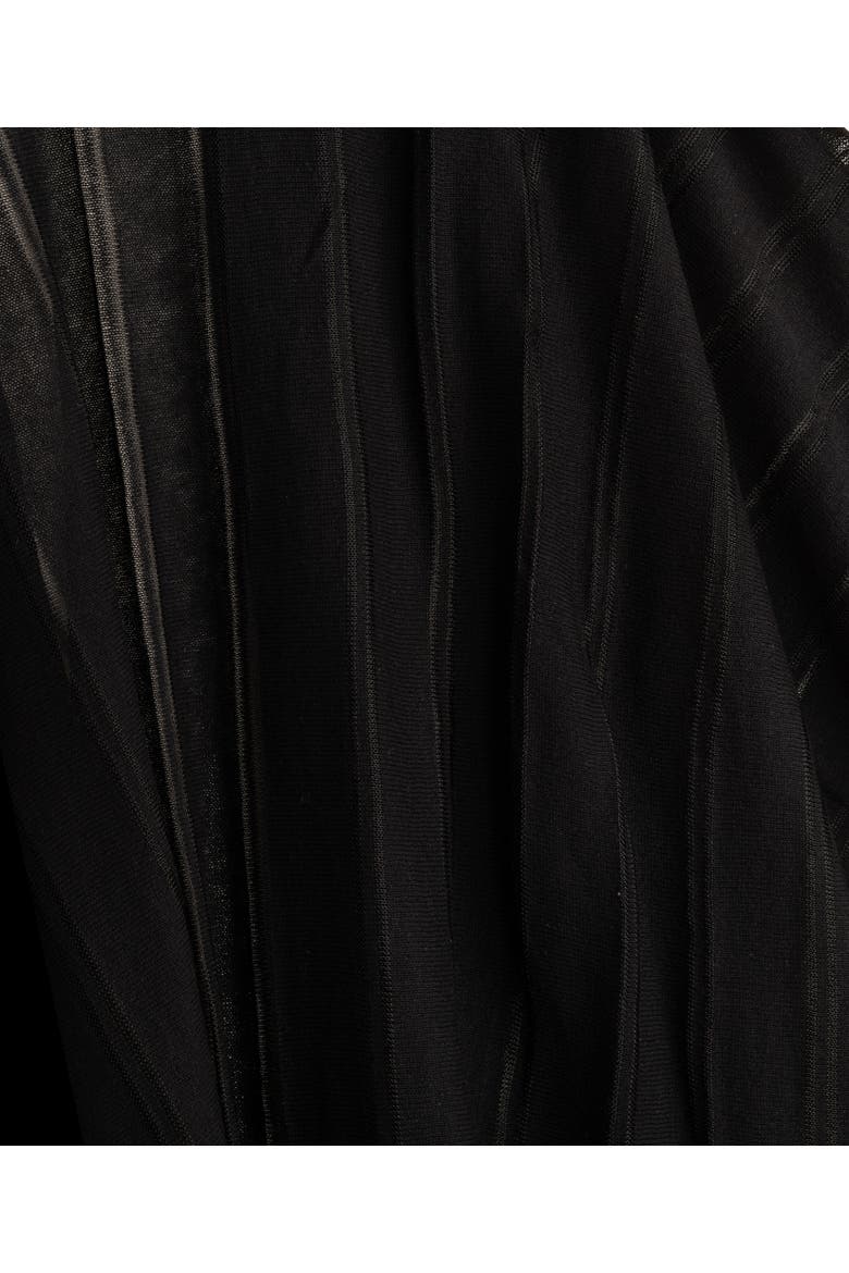 Sheer Stripe Ruana, Alternate, color, Black
