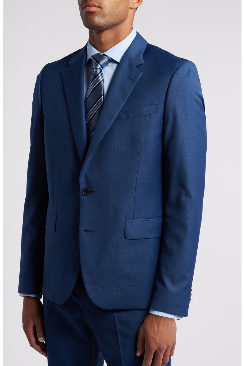 Tailored Fit Wool Suit, Alternate, color, INKY BLUE