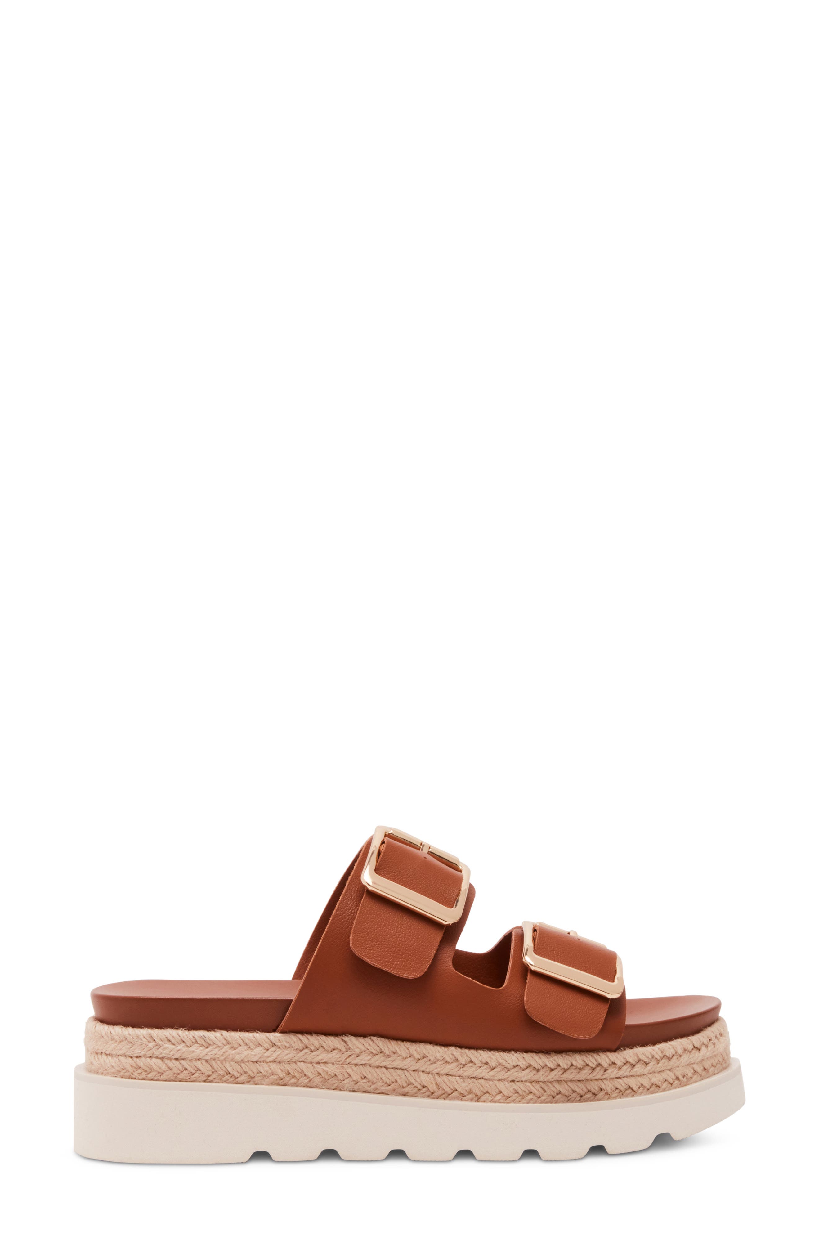 Madden Girl <p>Mythicall Platform Slide Sandal (Women)</p>, Alternate, color, Dark Caramel