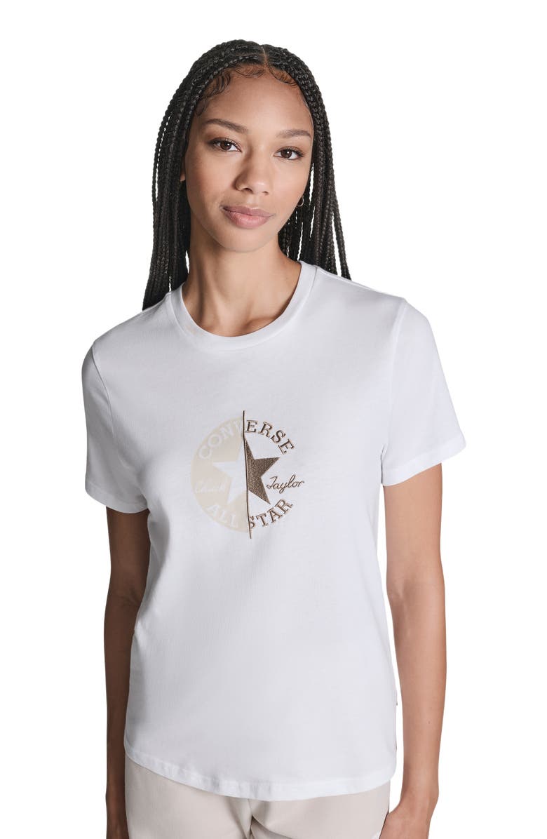 Converse Half & Half T-Shirt, Main, color, White 10A