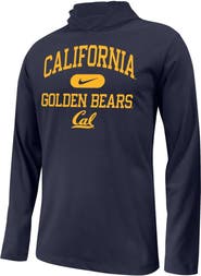 Nike Youth Nike Navy Cal Bears Stacked Logo Hoodie Long Sleeve T-Shirt