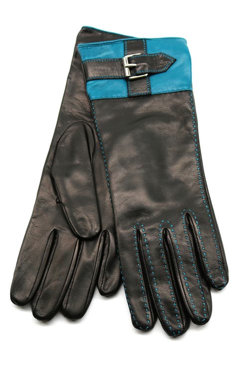 Buckle Leather Gloves