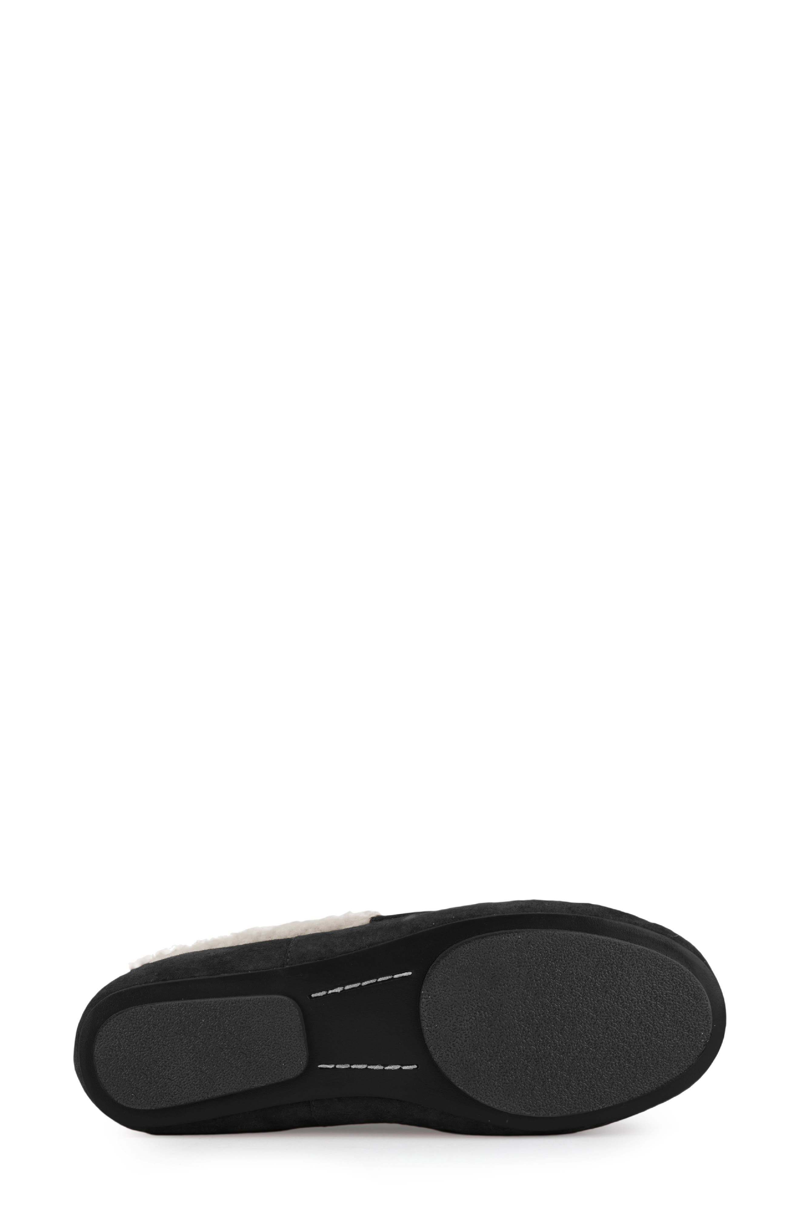 Zen Moccasin Slipper, Alternate, color, BLACK SUEDE