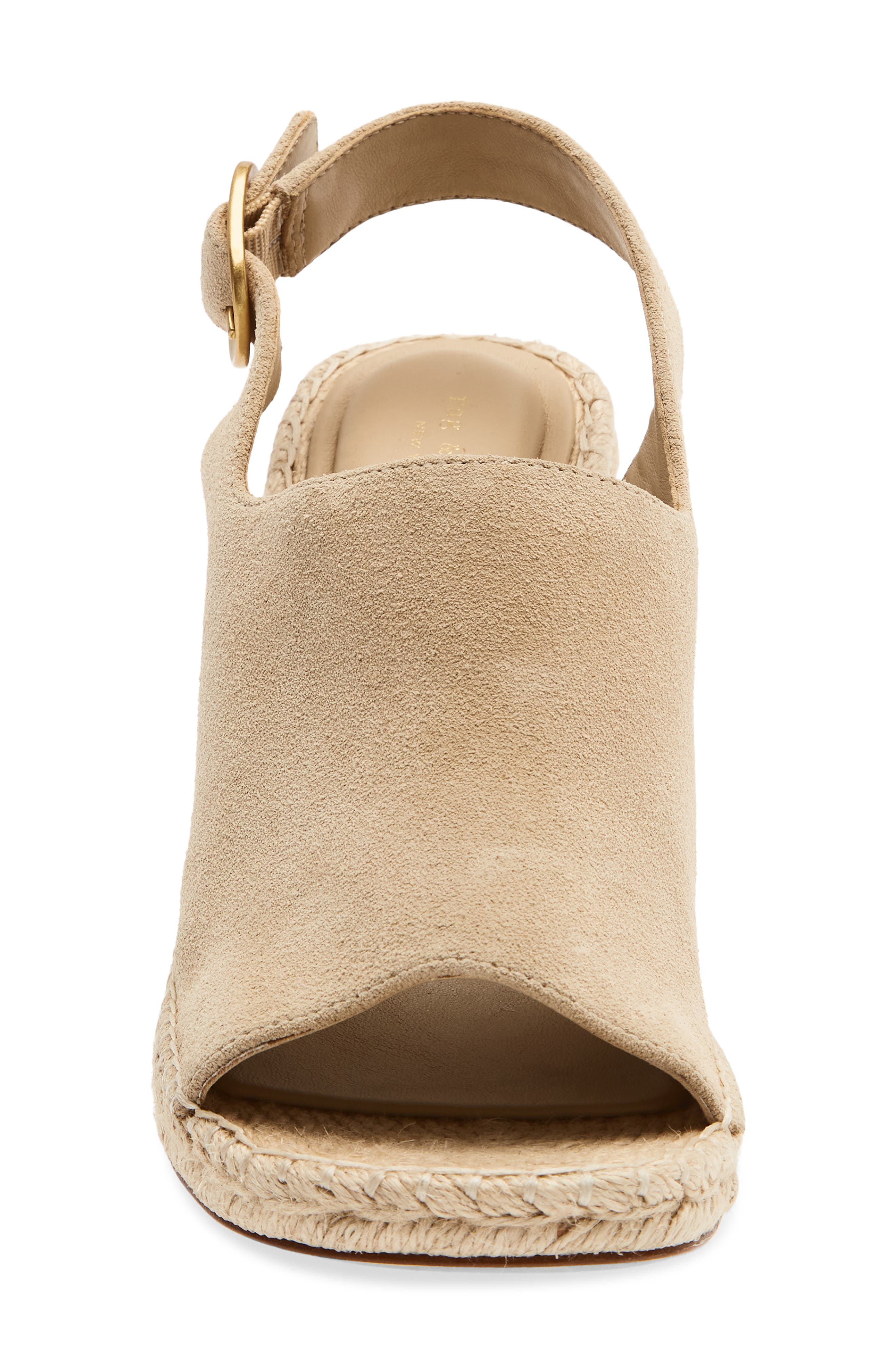 Gigi Slingback Platform Espadrille Sandal, Alternate, color, IRISH CREAM SUEDE