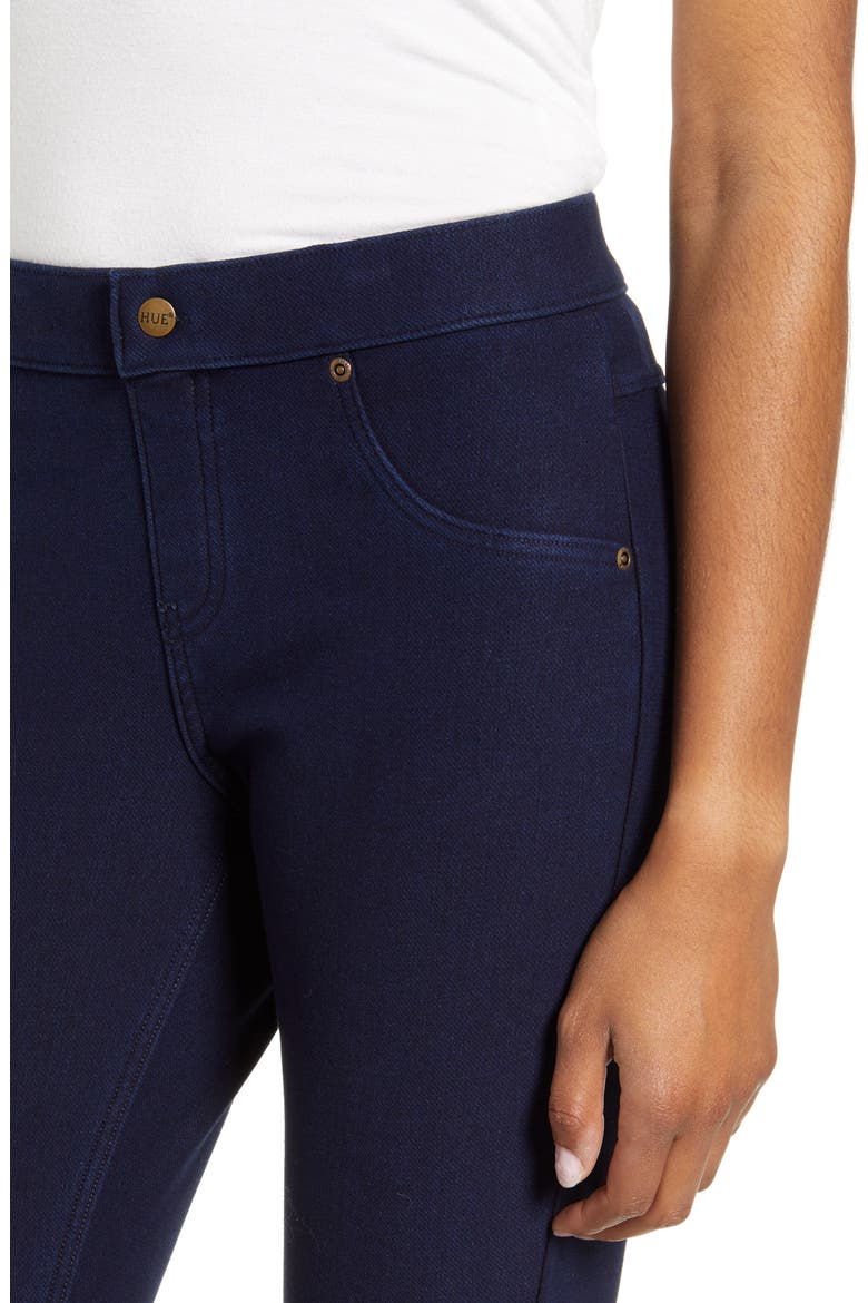 Fleece Lined Denim Leggings, Alternate, color, INK WASH