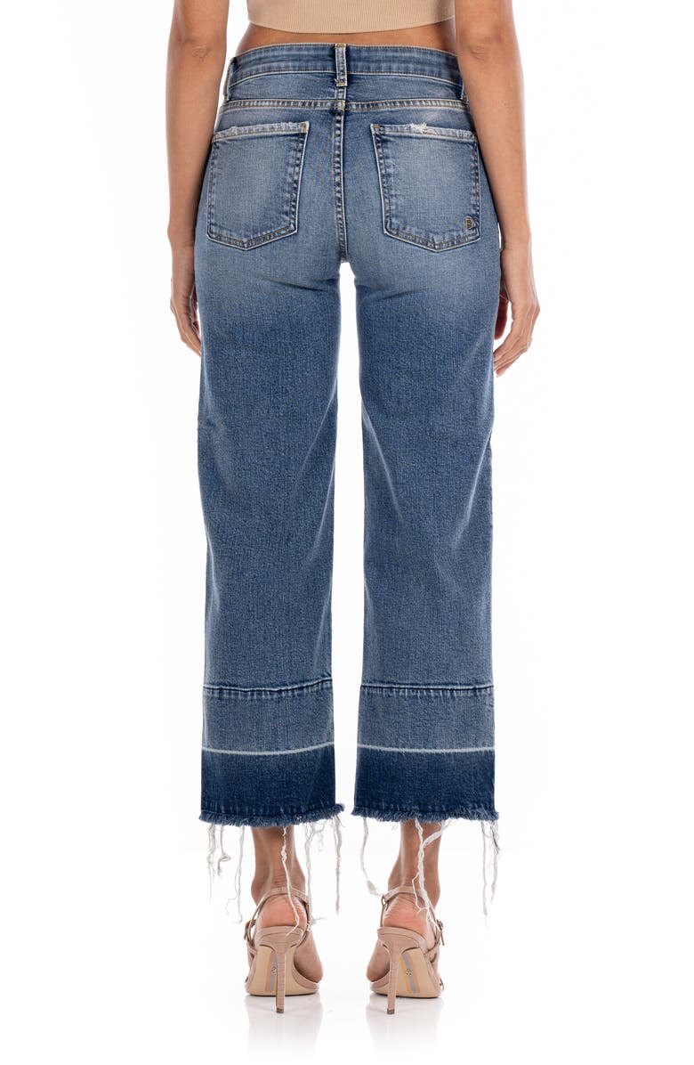 Fidelity Denim Malibu Release Hem High Waist Crop Wide Leg Jeans, Alternate, color,