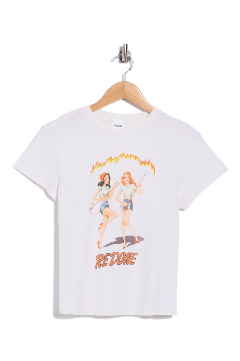 Devil Girls Graphic Tee, Alternate, color, VINTAGEWHITE