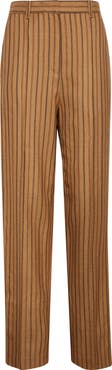 EENK Stripe Wool Blend Straight Leg Pants