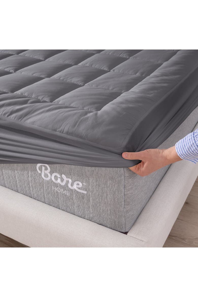 Cotton Top Mattress Pad, Alternate, color, Grey