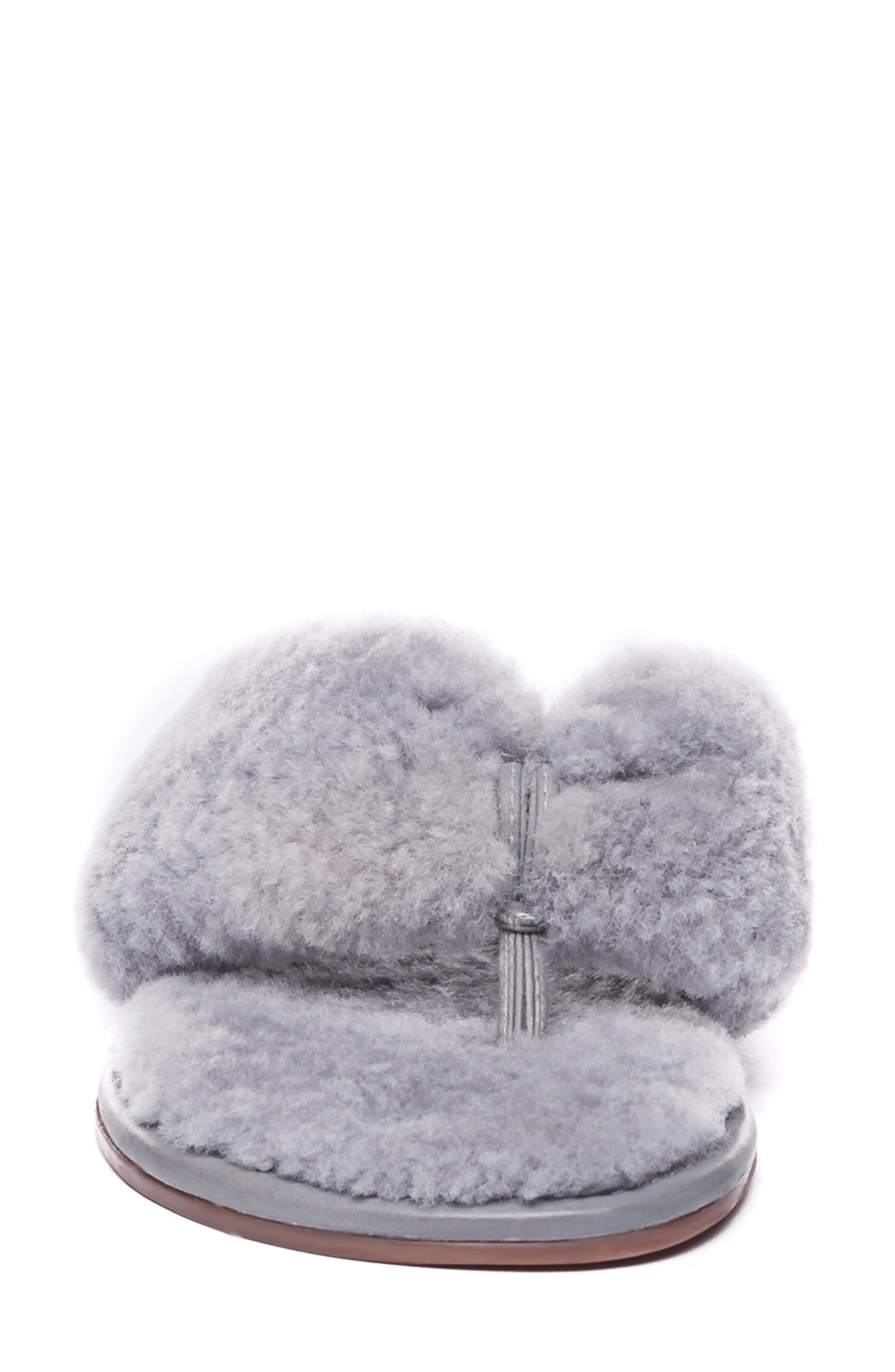 Bernardo Footwear Bernardo Miami Genuine Shearling Flip Flop, Alternate, color, 