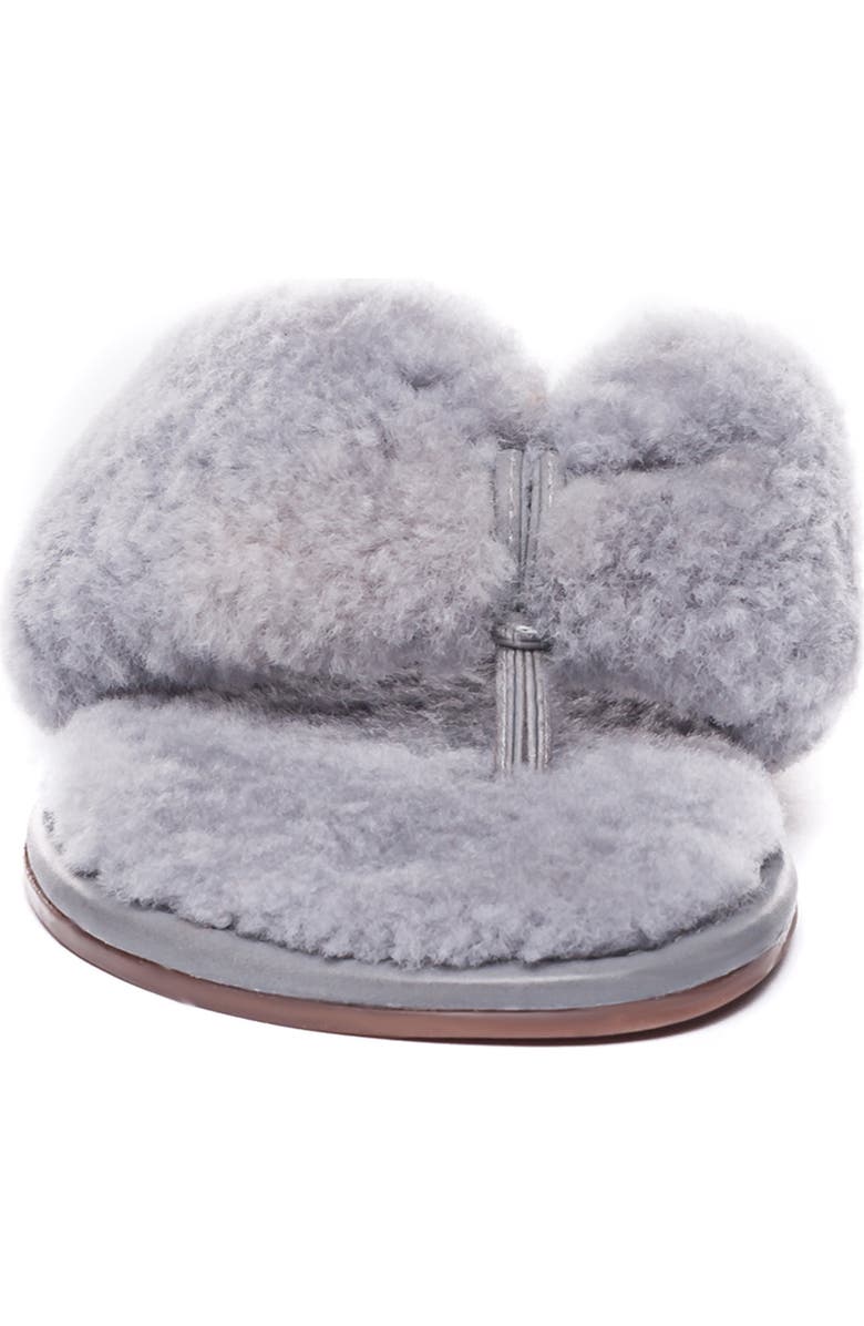 Bernardo Footwear Bernardo Miami Genuine Shearling Flip Flop, Alternate, color,