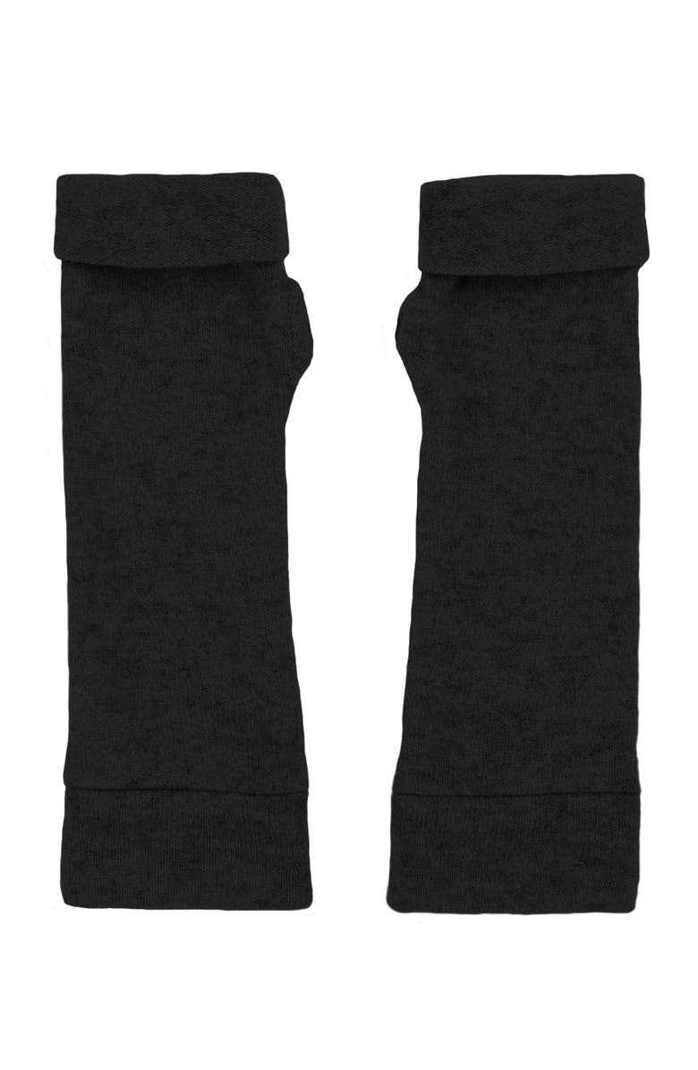 Celtic & Co. Cashmere Fingerless Gloves, Main, color, Black