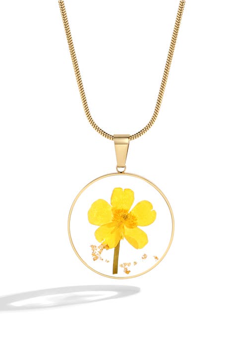 Pressed Birth Flower Necklace