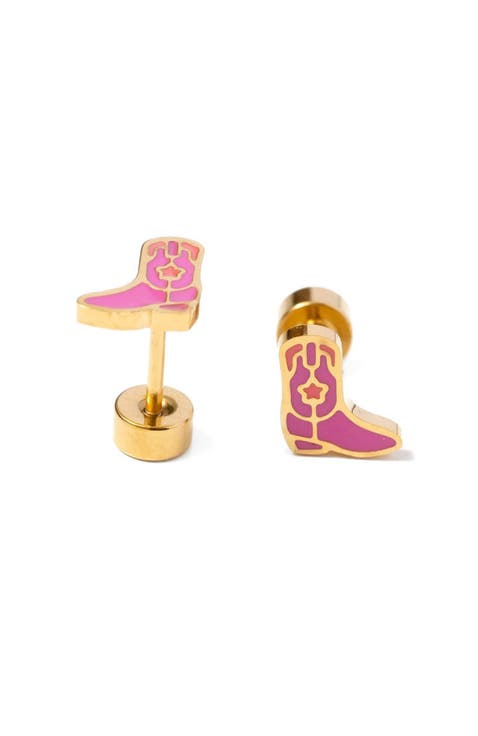 Cowboy Boot Stud Earrings
