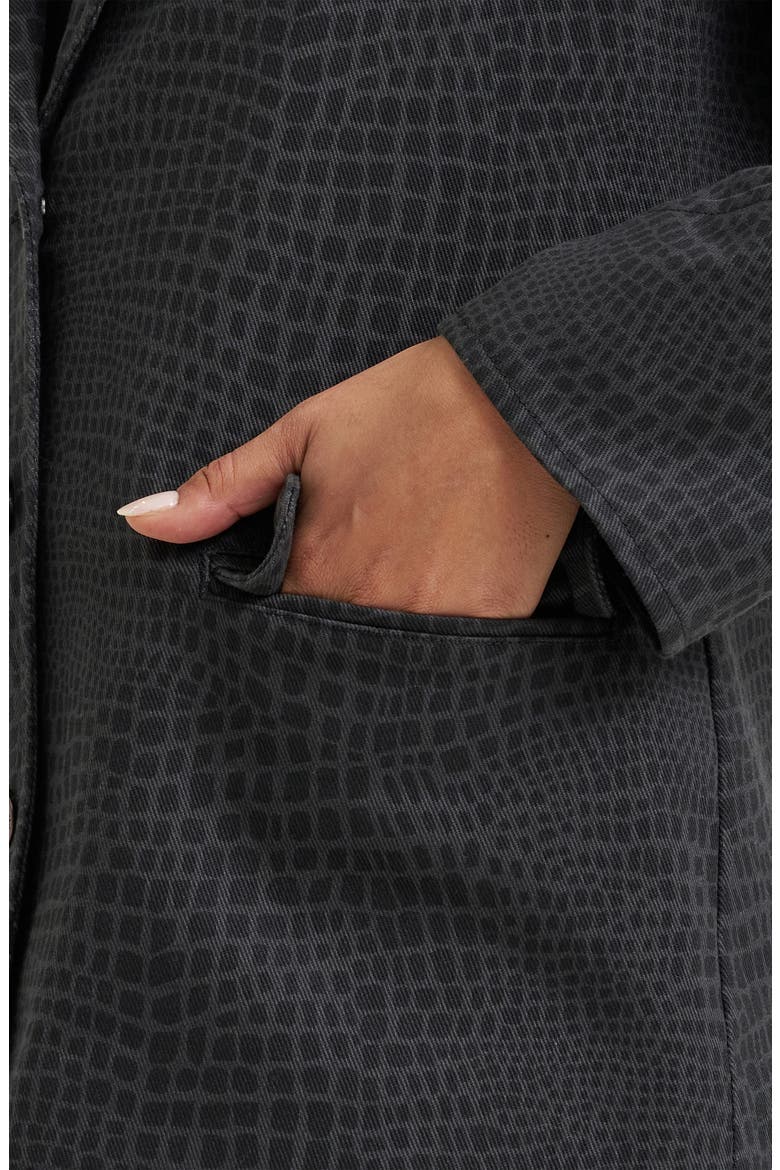 Croc Embossed Blazer, Alternate, color, CROC PRINT