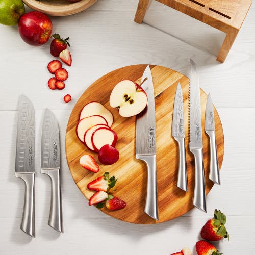 Cuisine::pro Damashiro 7 Piece Knife Block Mizu In Neutral