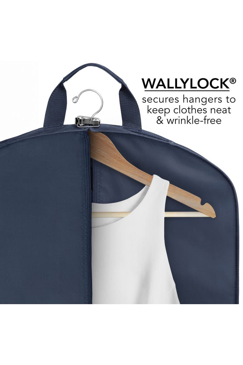 60" Premium Tri-Fold Travel Garment Bag with exterior pocket, Alternate, color, Navy