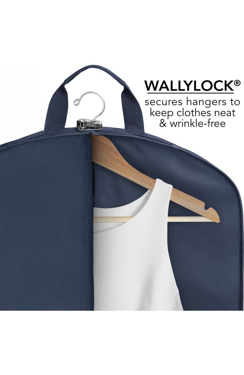 Wallybags 60" Premium Tri-Fold Travel Garment Bag with exterior pocket, Alternate, color, Navy