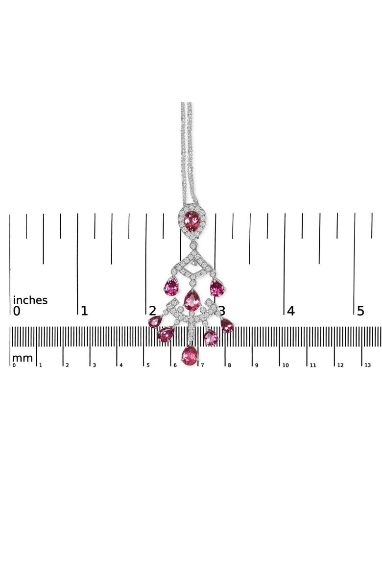 Haus of Brilliance 18K Gold 1 1/10 Cttw Diamond & Tourmaline Pendant Necklace, Alternate, color, White