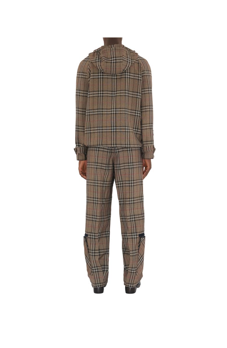 Burberry Check Silk Blend Cargo Trousers, Alternate, color, Brush